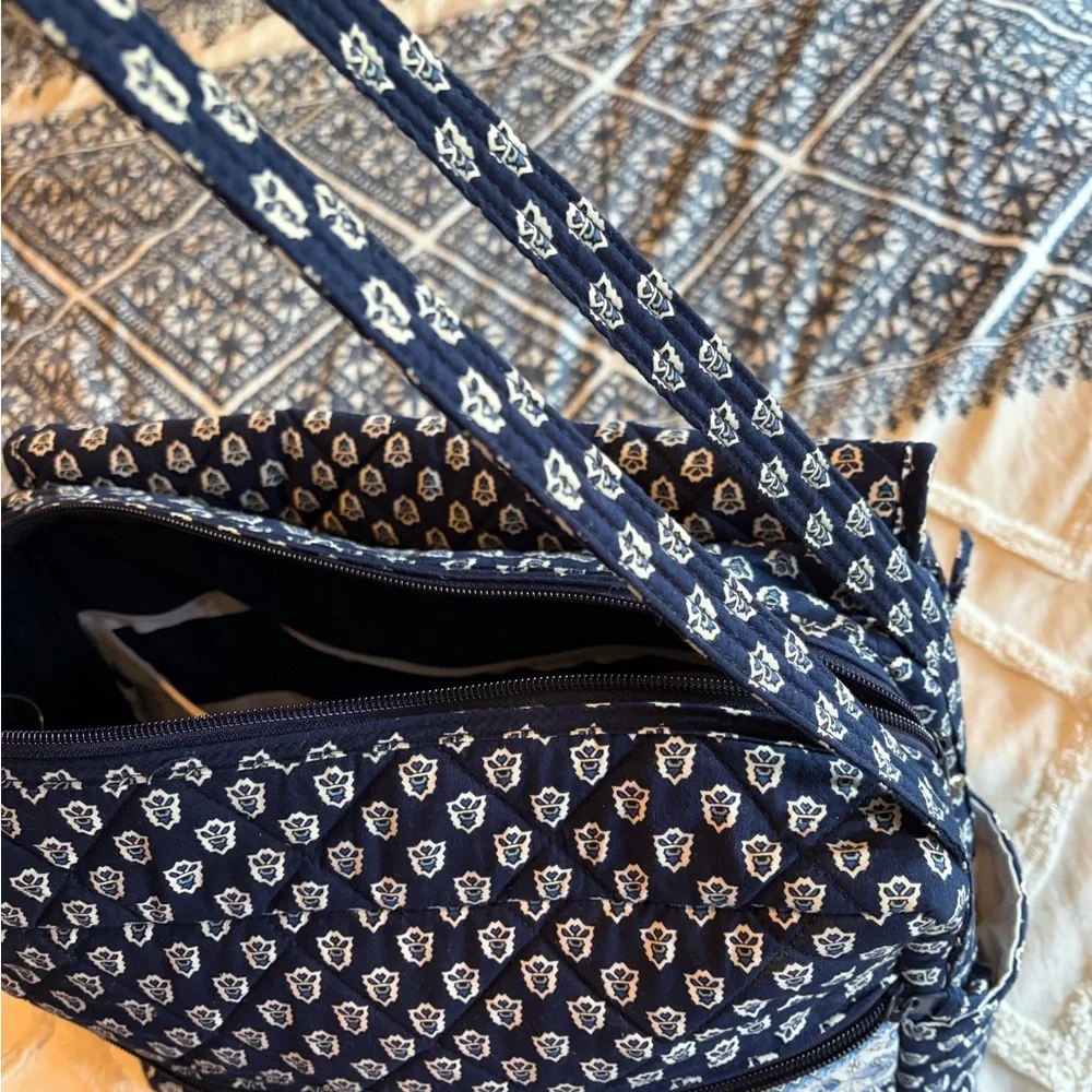 Block Print Pierre Deux Navy Diaper bag- vintage like new condition French